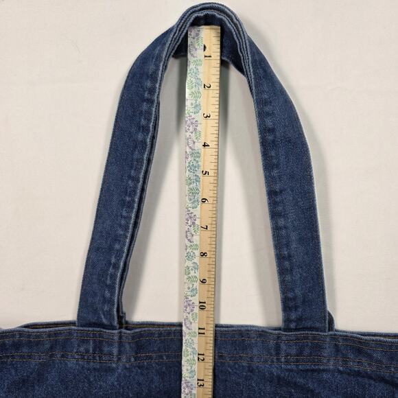 Vintage denim Tote Bag Large Heavy Fabric Huge United Steelworkers USW U.S.A - Picture 6 of 9